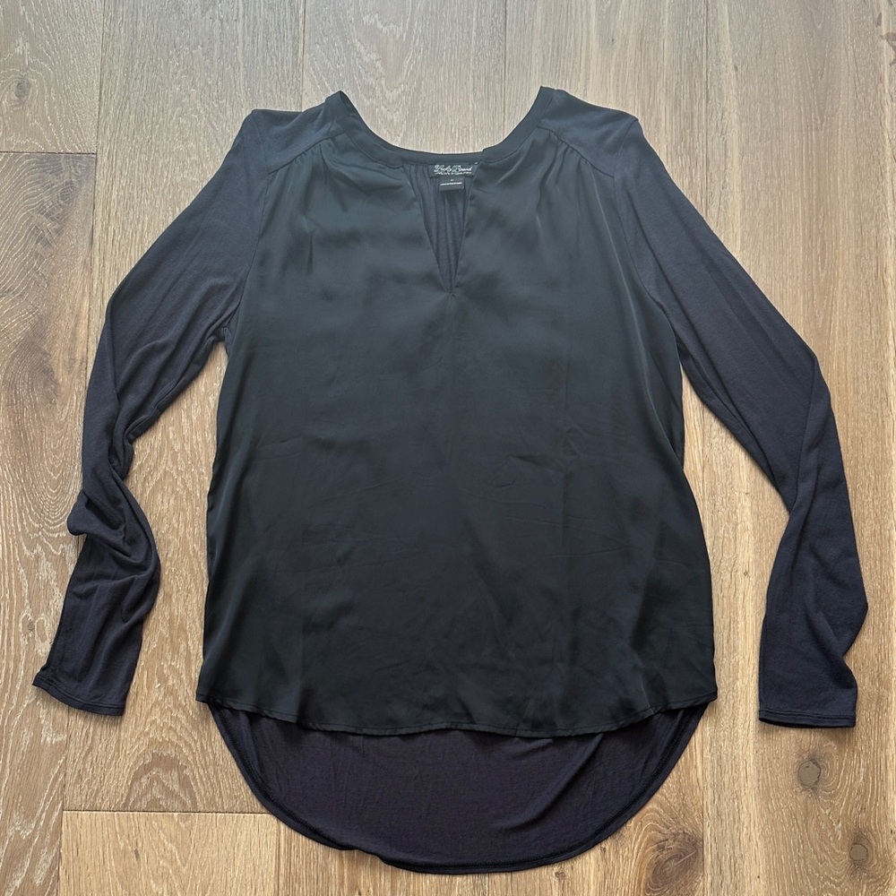 Lucky Brand Black Long Sleeve Blouse
